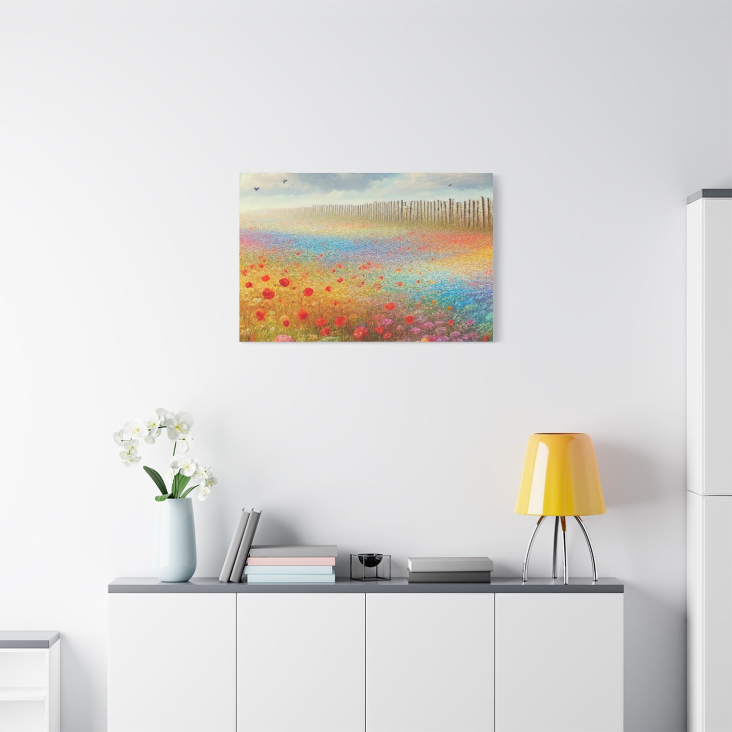 Vibrant Flower Field Canvas Wall Art