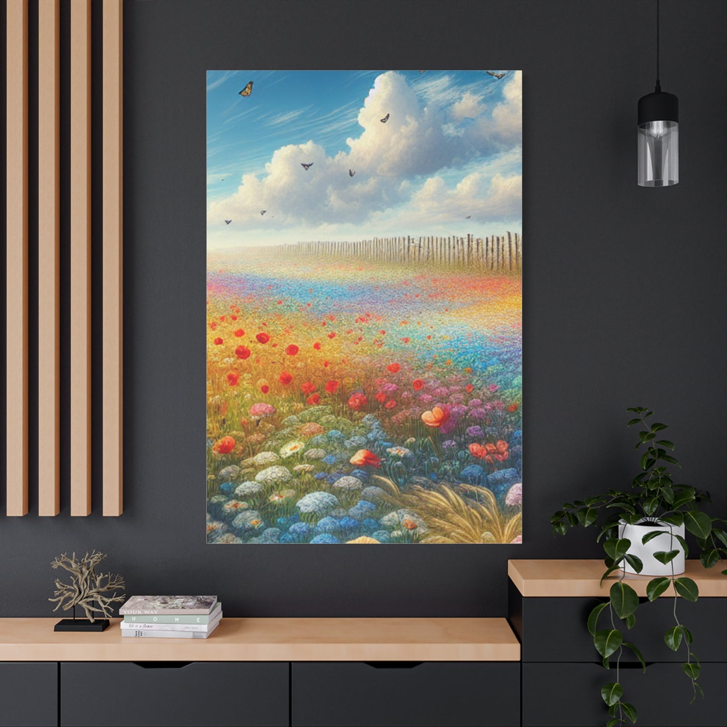 Vibrant Flower Field Canvas Wall Art