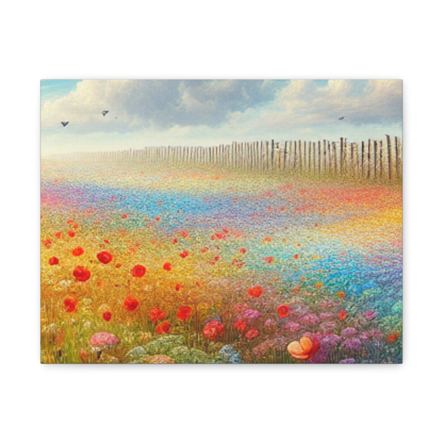 Vibrant Flower Field Canvas Wall Art