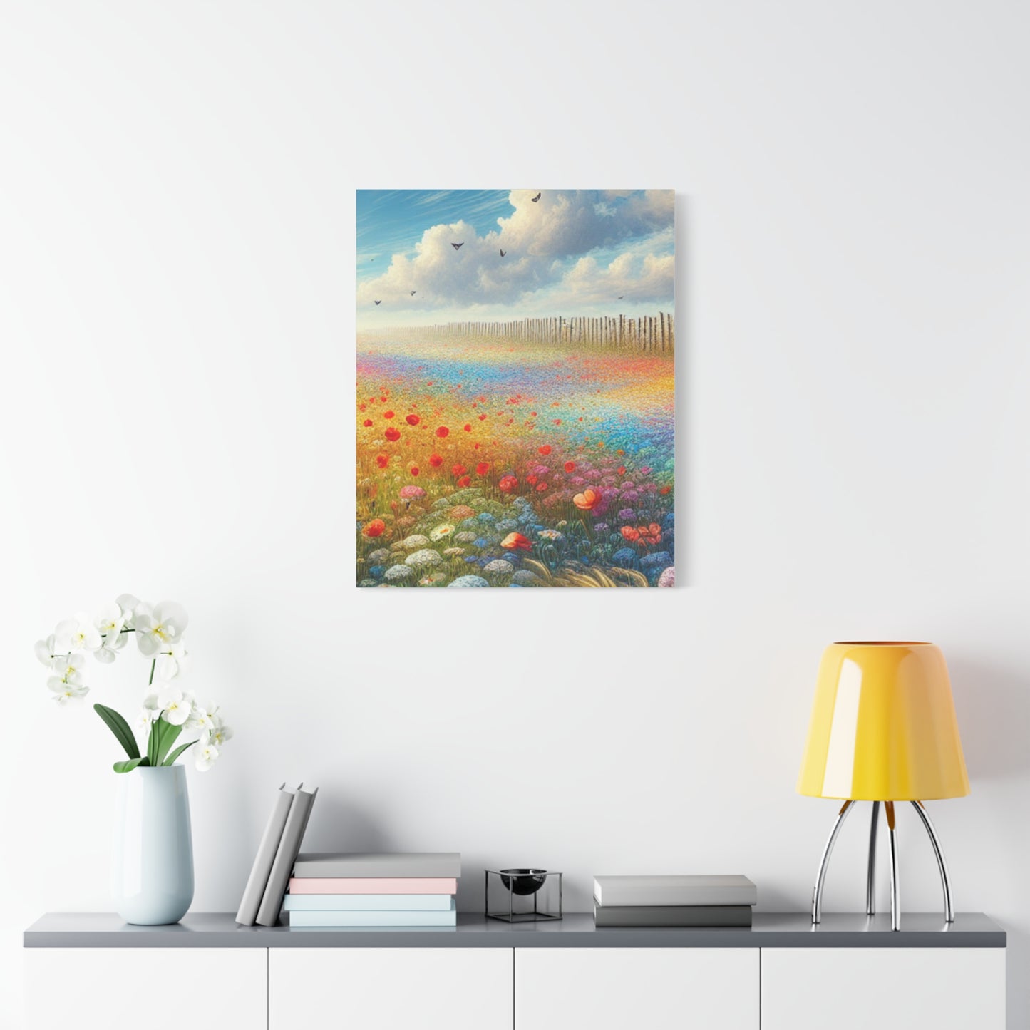 Vibrant Flower Field Canvas Wall Art