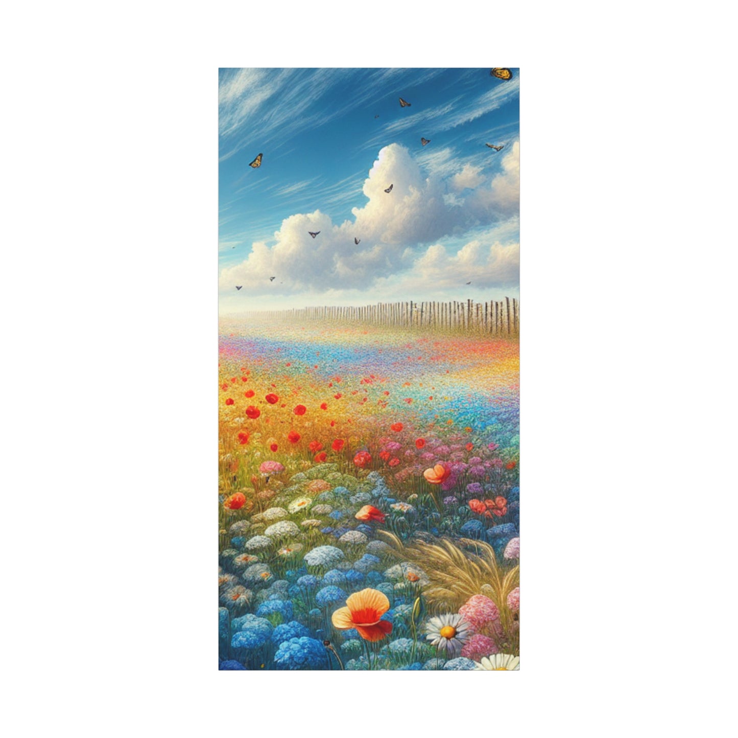 Vibrant Flower Field Canvas Wall Art