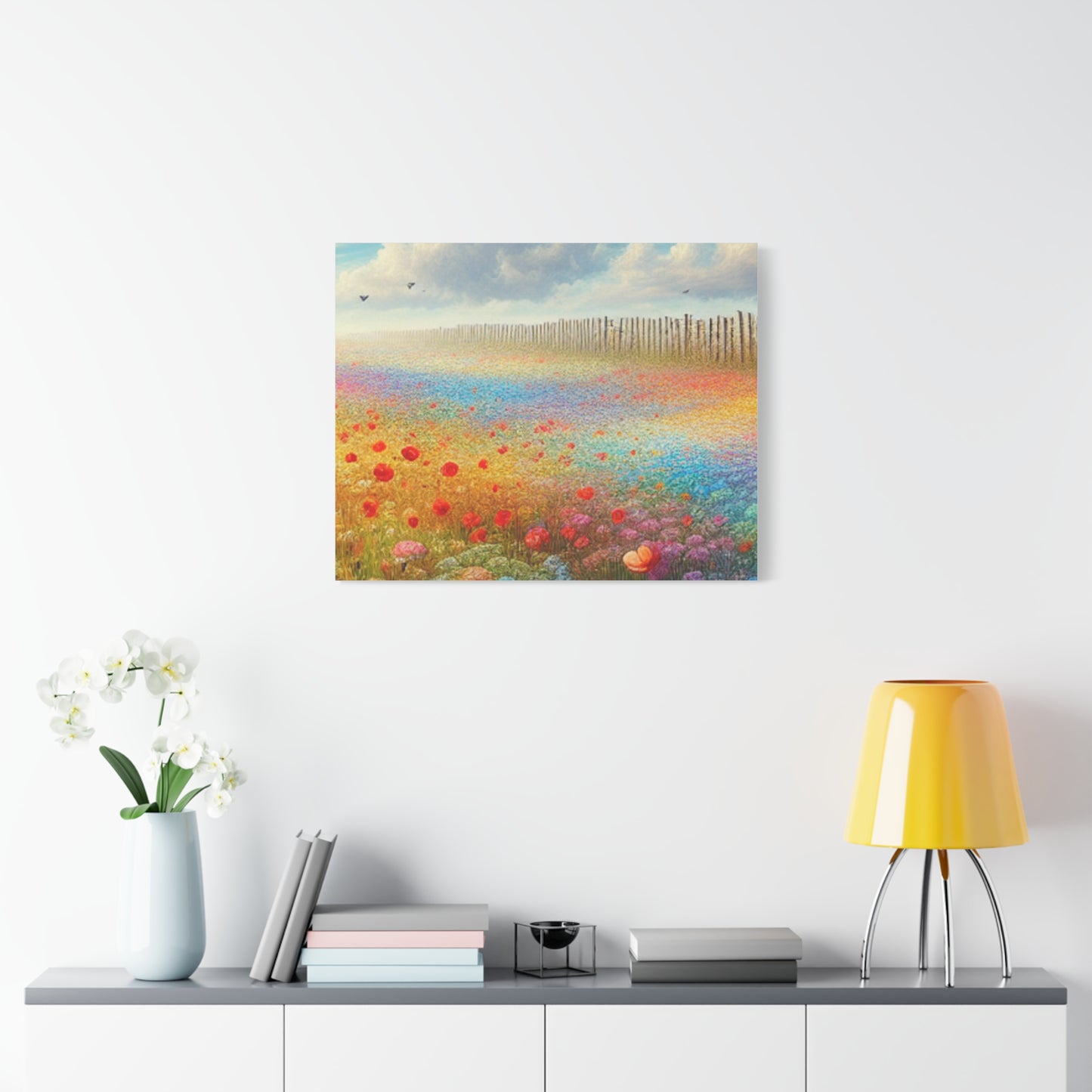Vibrant Flower Field Canvas Wall Art
