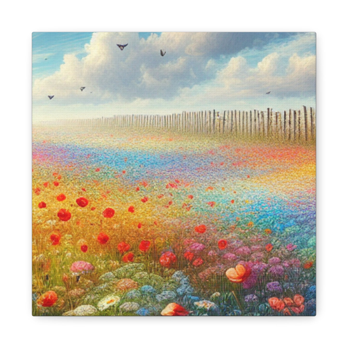 Vibrant Flower Field Canvas Wall Art