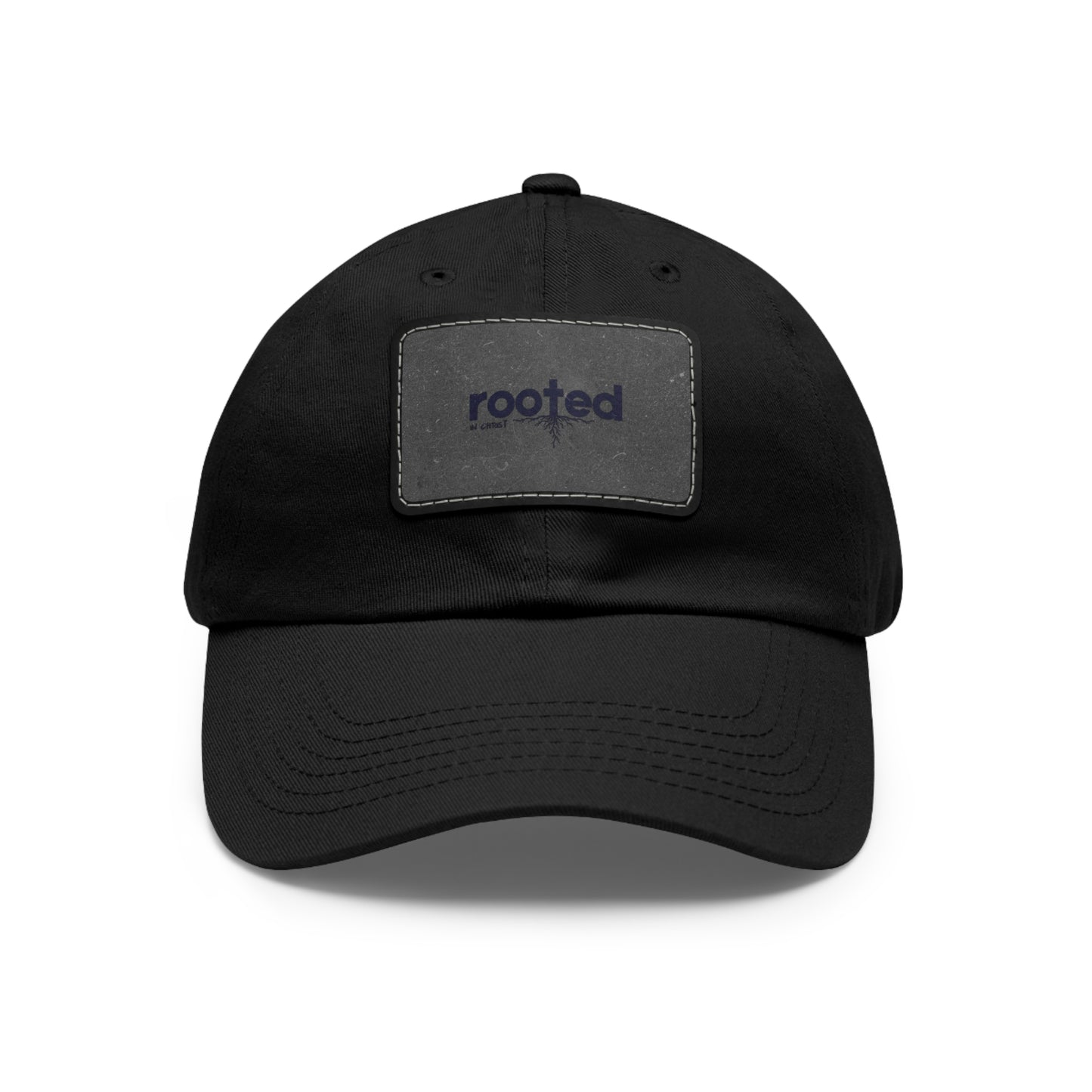 Copy of Faith-Inspired Dad Hat with Leather Patch | Stylish Black Cap for Everyday Wear