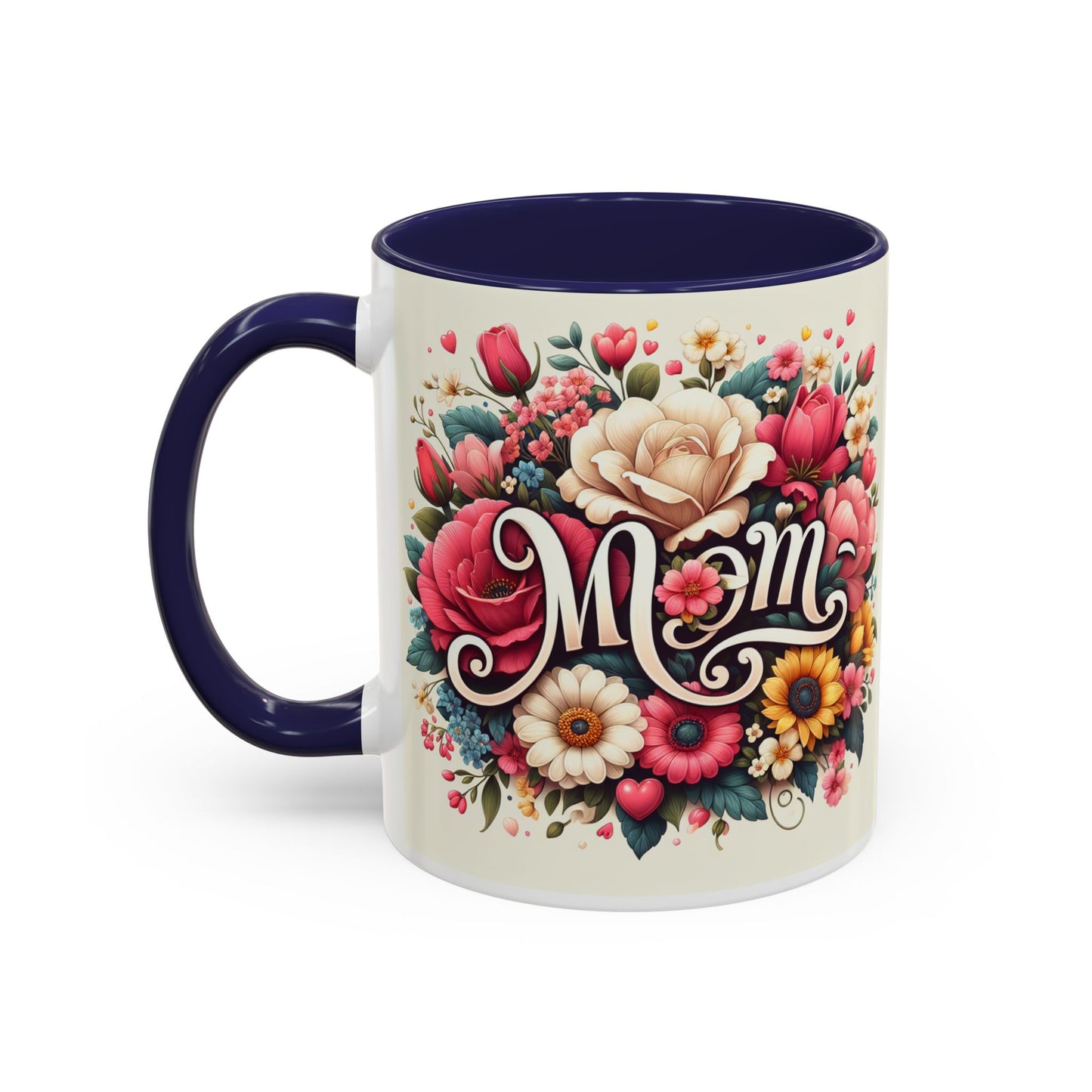 Floral Mom Coffee Mug - Colorful 11oz & 15oz Accent Mug for Mother's Day