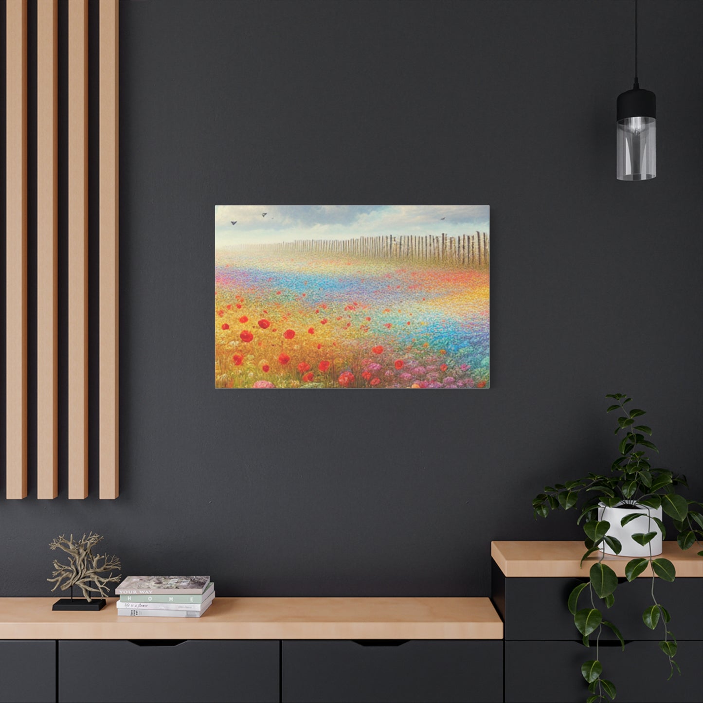 Vibrant Flower Field Canvas Wall Art