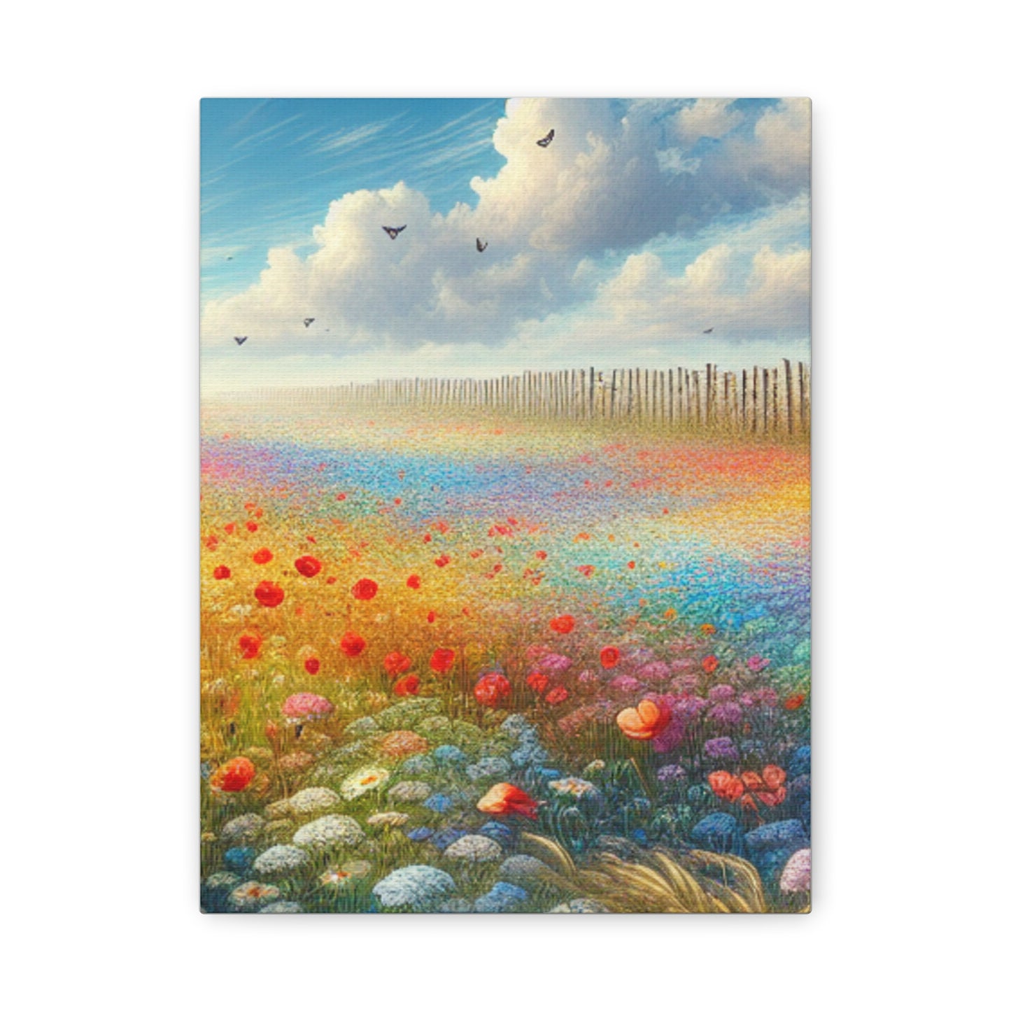 Vibrant Flower Field Canvas Wall Art
