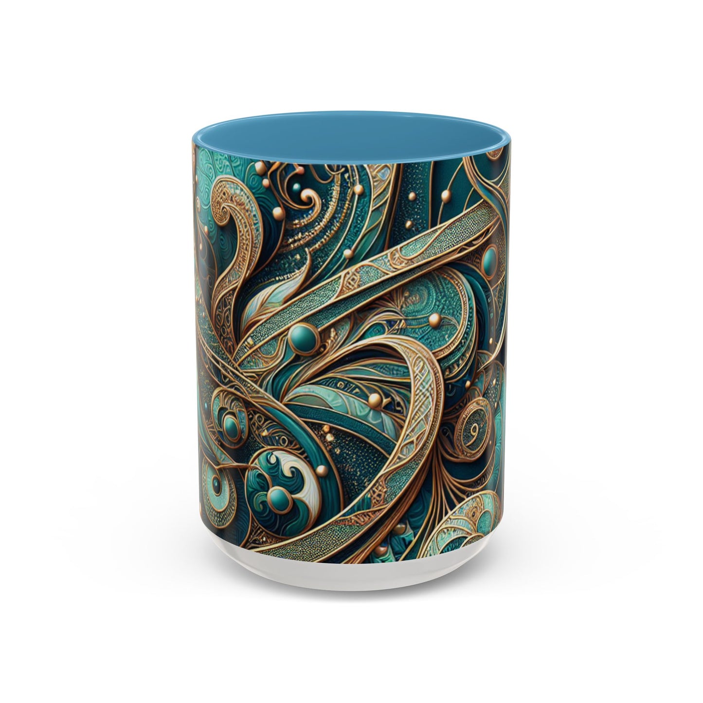 Elegant Swirl Accent Coffee Mug - Artistic Design for Coffee Lovers