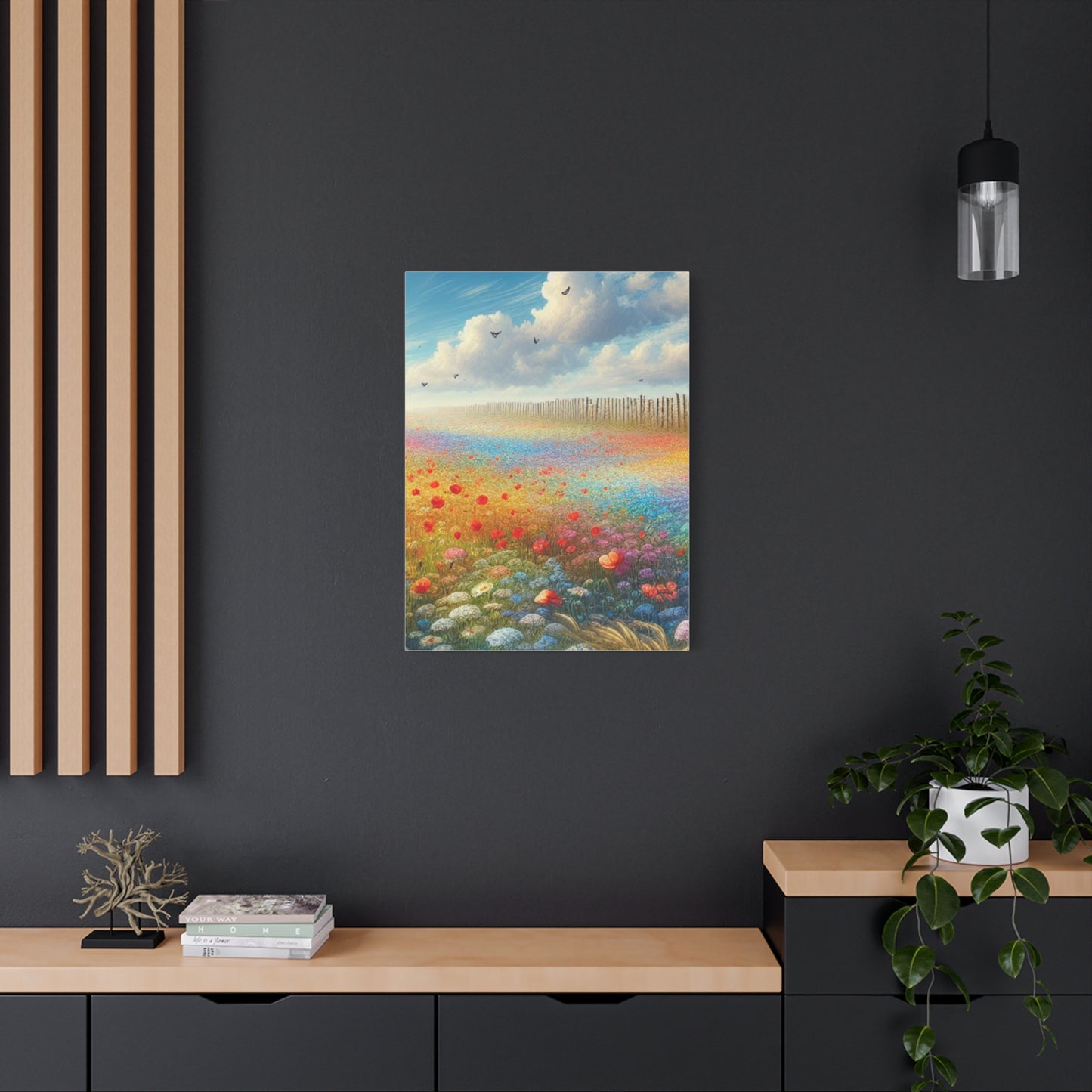 Vibrant Flower Field Canvas Wall Art