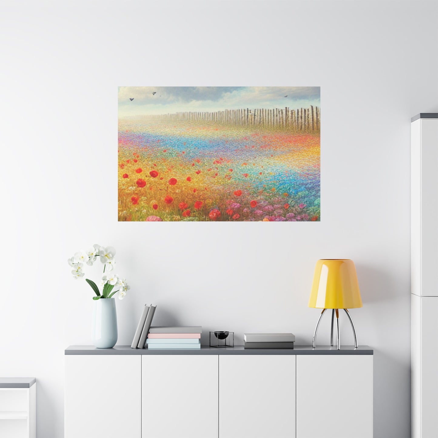 Vibrant Flower Field Canvas Wall Art