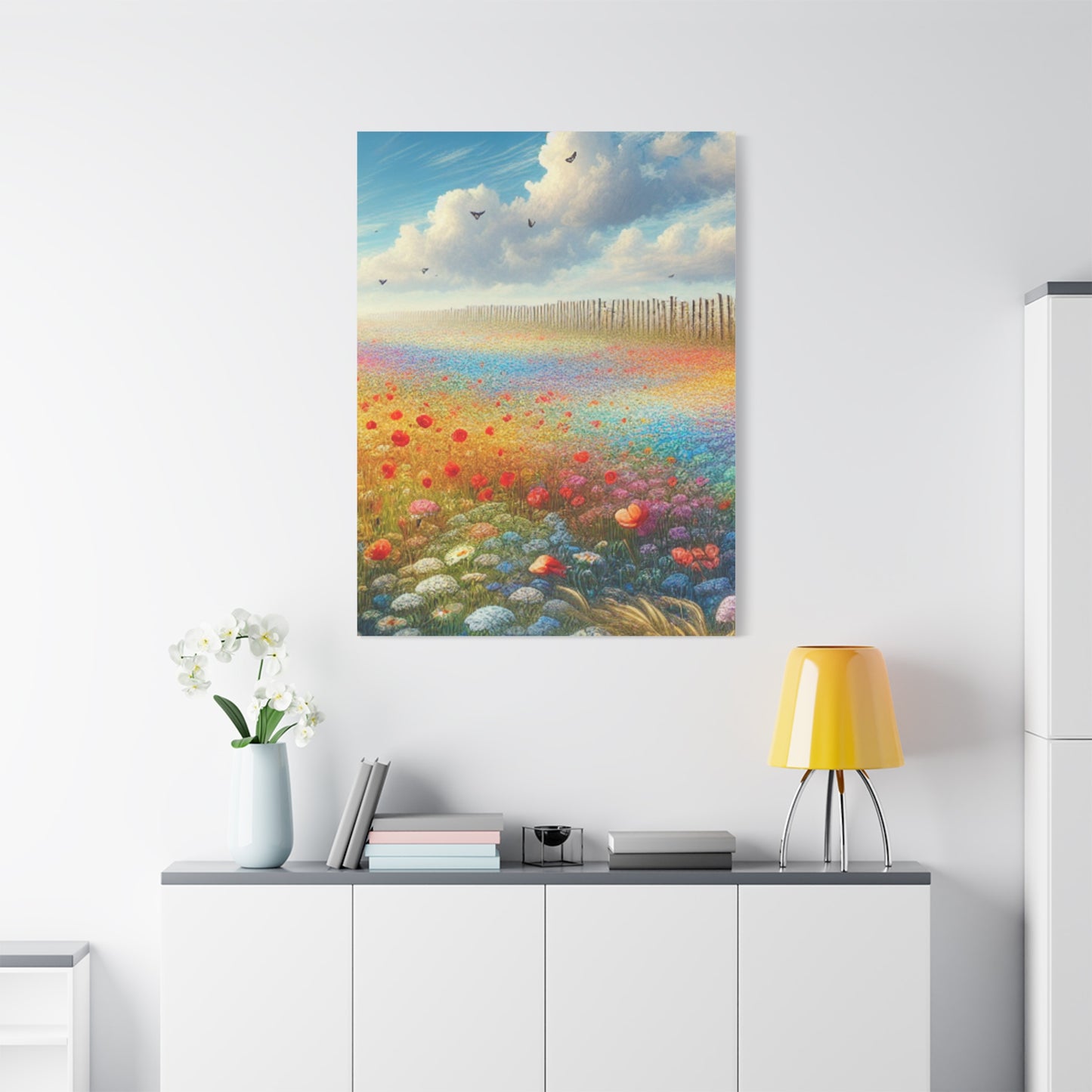 Vibrant Flower Field Canvas Wall Art