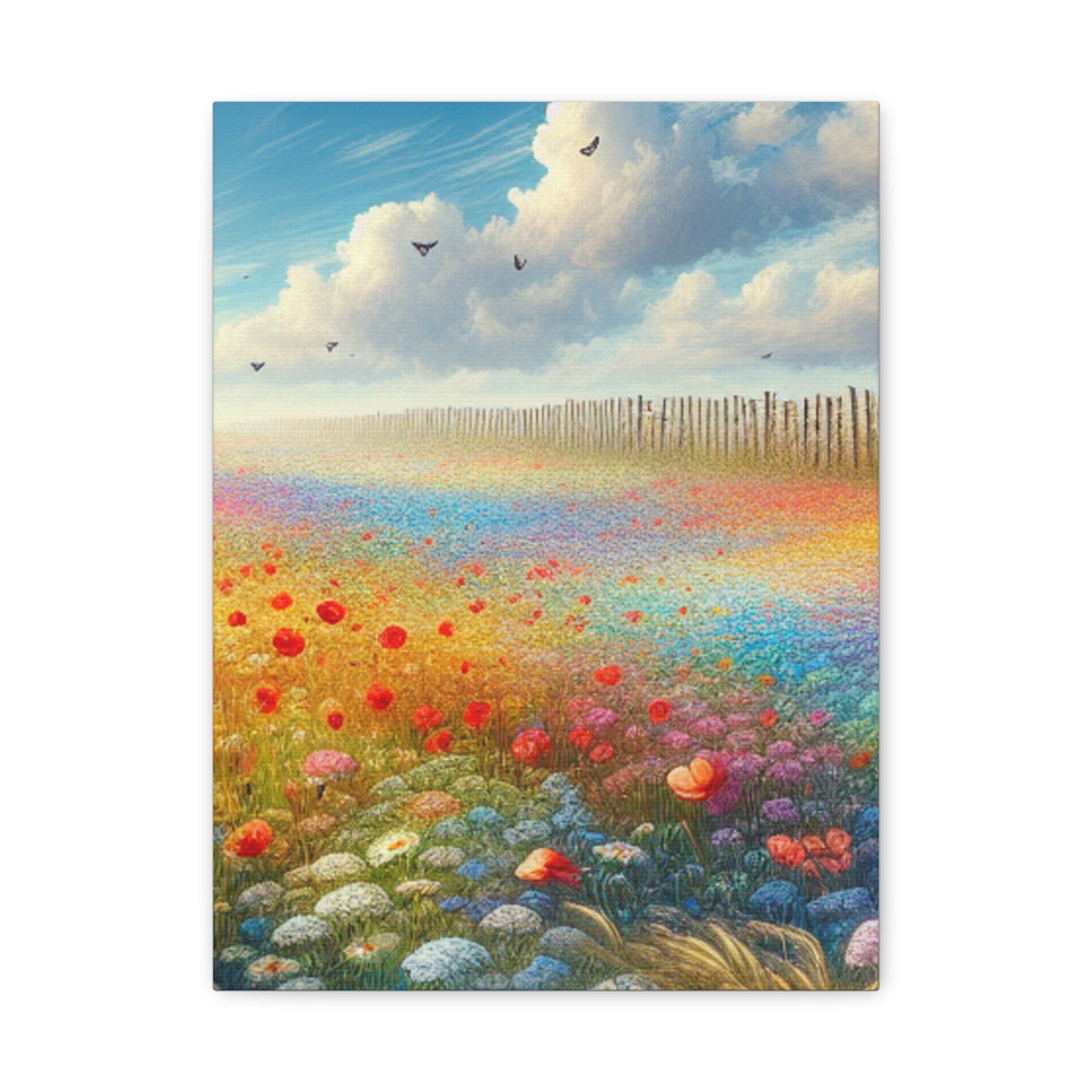 Vibrant Flower Field Canvas Wall Art