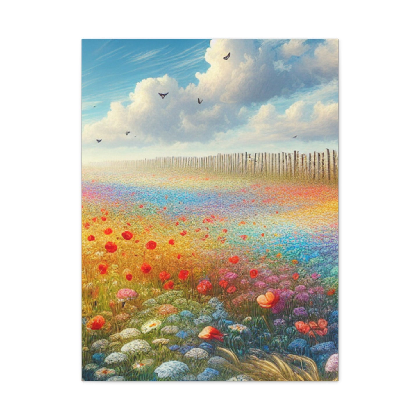 Vibrant Flower Field Canvas Wall Art