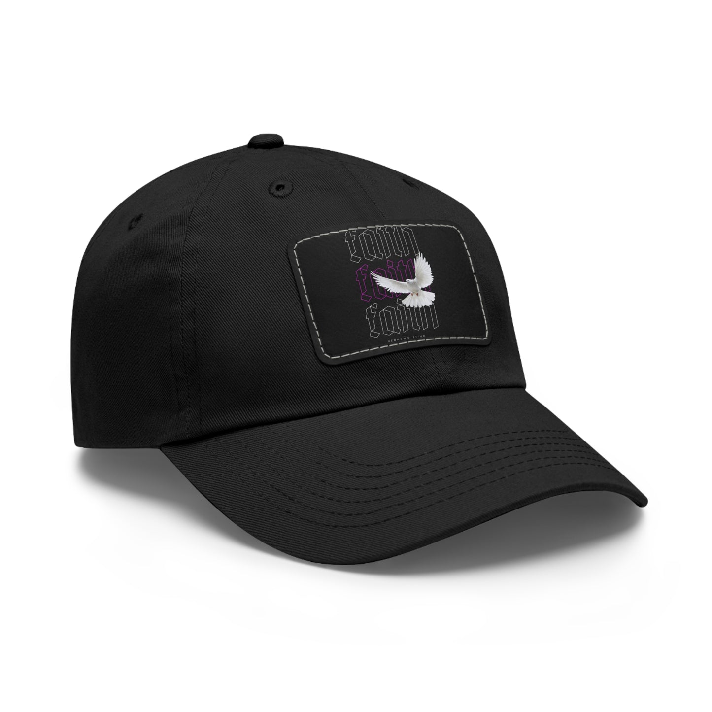 Copy of Faith-Inspired Dad Hat with Leather Patch | Stylish Black Cap for Everyday Wear