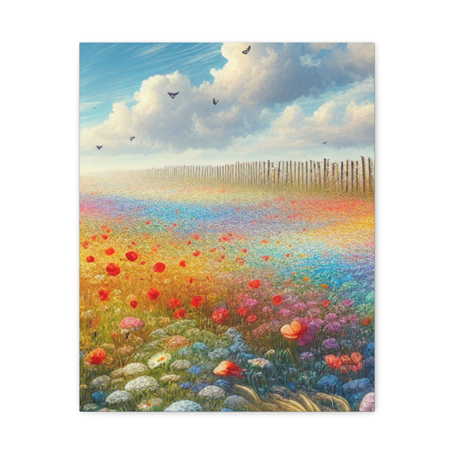Vibrant Flower Field Canvas Wall Art