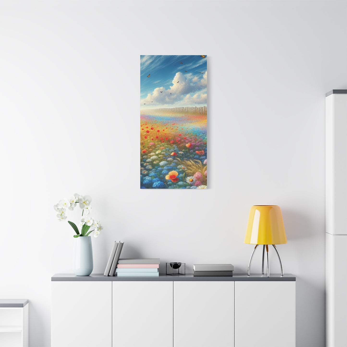 Vibrant Flower Field Canvas Wall Art
