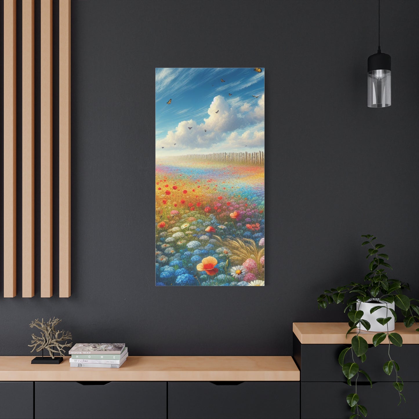 Vibrant Flower Field Canvas Wall Art