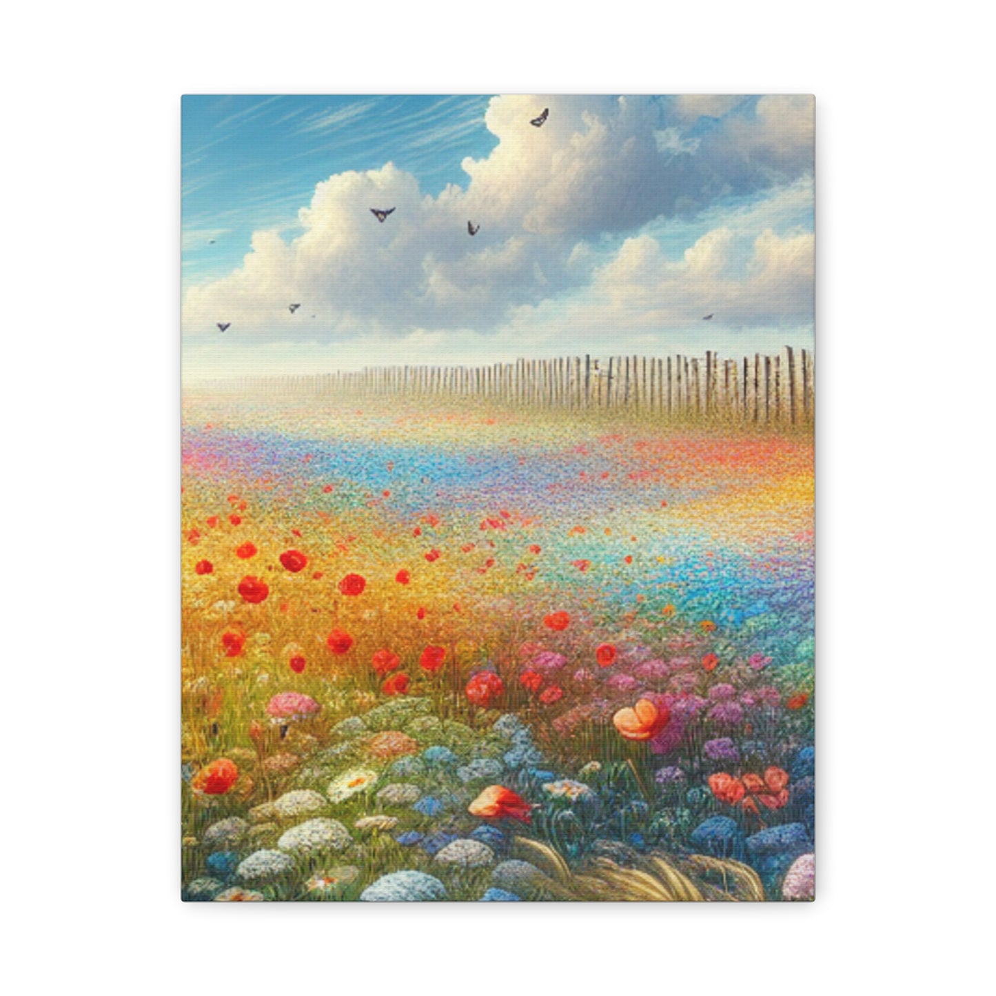 Vibrant Flower Field Canvas Wall Art