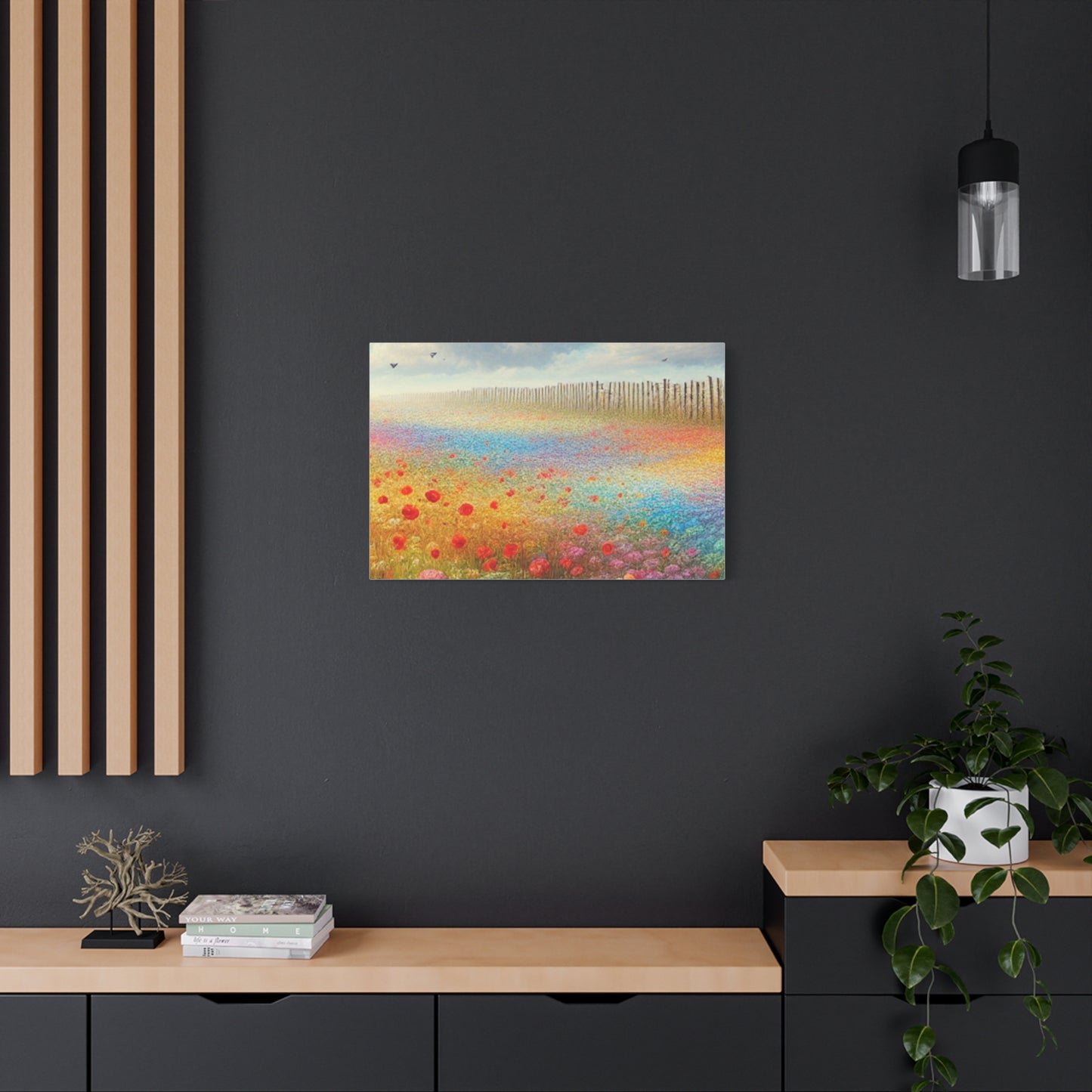 Vibrant Flower Field Canvas Wall Art