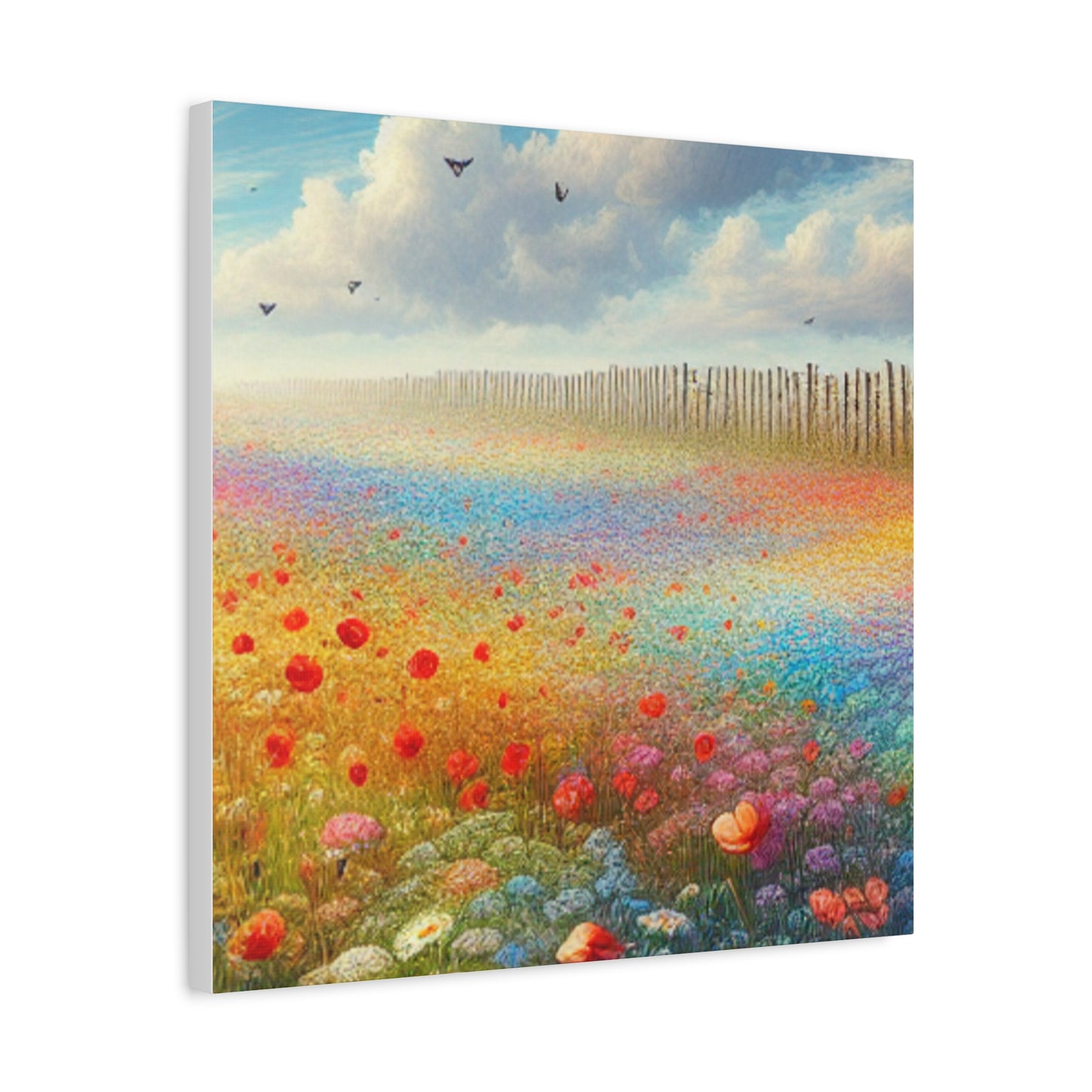 Vibrant Flower Field Canvas Wall Art