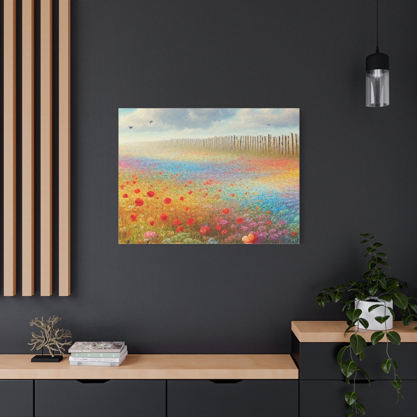 Vibrant Flower Field Canvas Wall Art