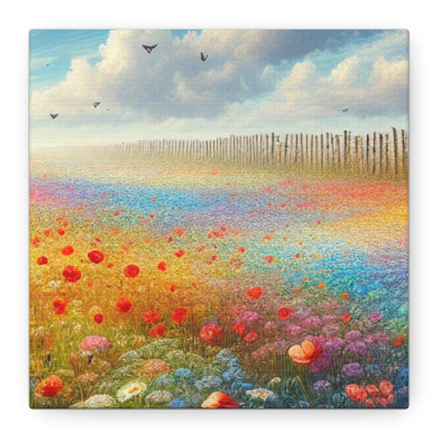 Vibrant Flower Field Canvas Wall Art