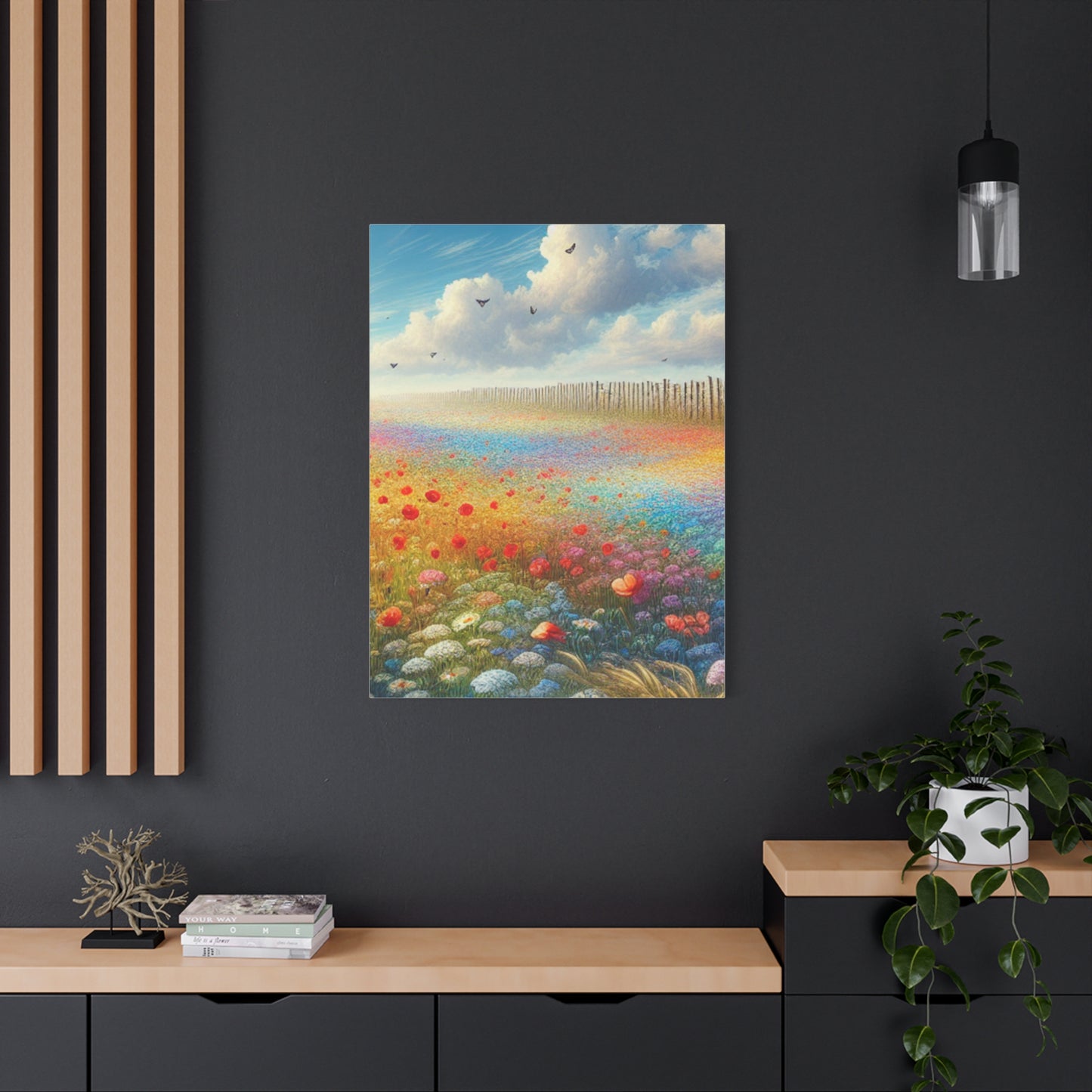 Vibrant Flower Field Canvas Wall Art