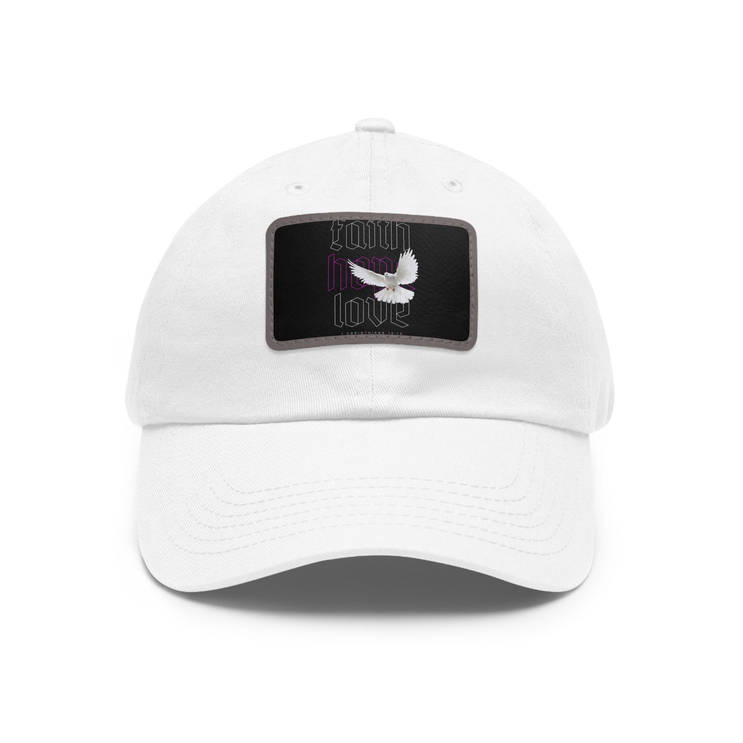 Copy of Faith-Inspired Dad Hat with Leather Patch | Stylish Black Cap for Everyday Wear