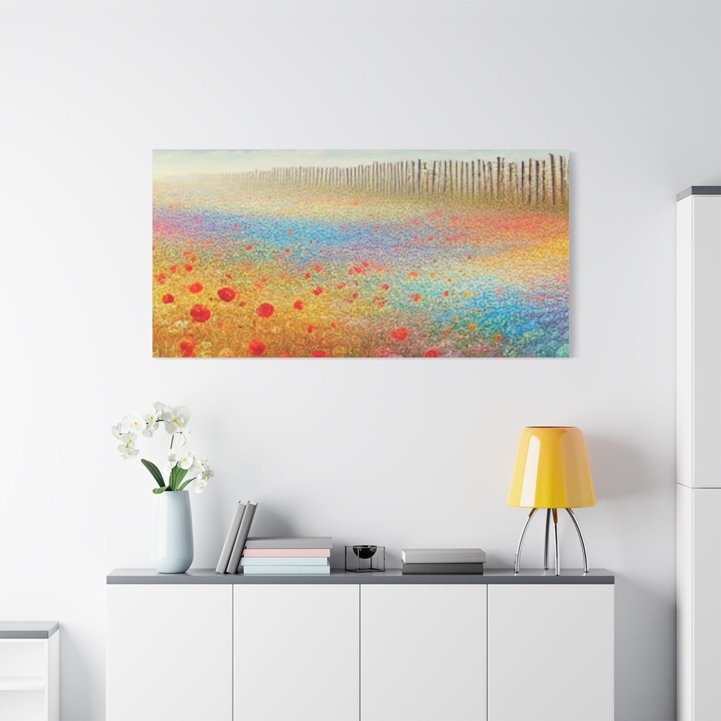Vibrant Flower Field Canvas Wall Art