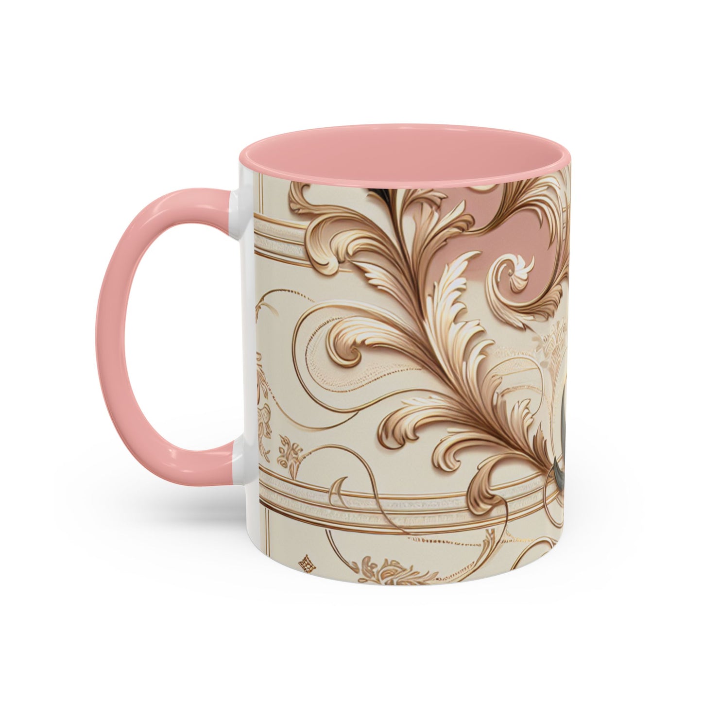Elegant Floral Accent Coffee Mug - 11 & 15oz - Perfect for Home & Gifts