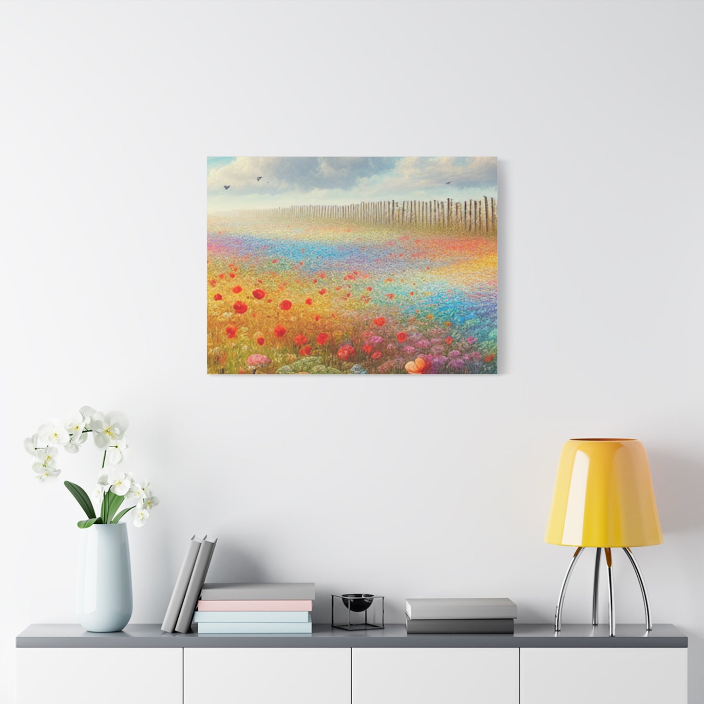 Vibrant Flower Field Canvas Wall Art