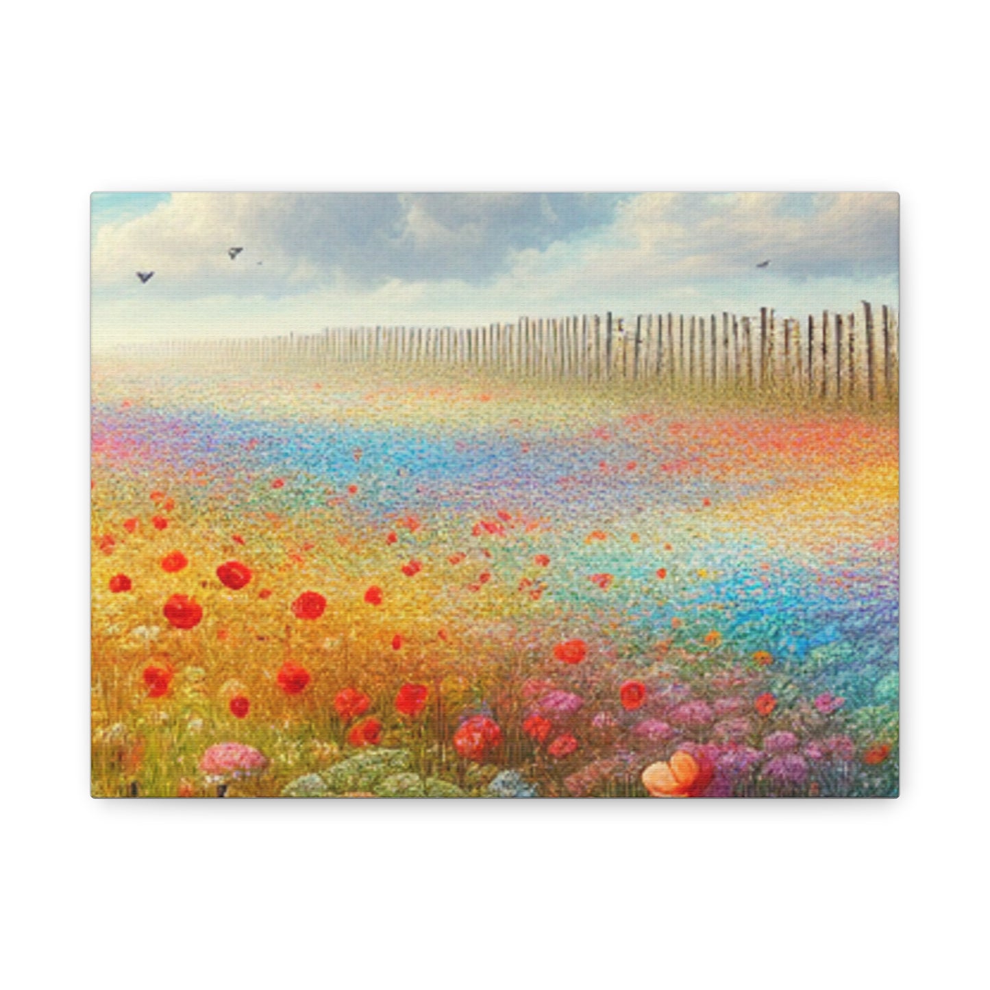 Vibrant Flower Field Canvas Wall Art