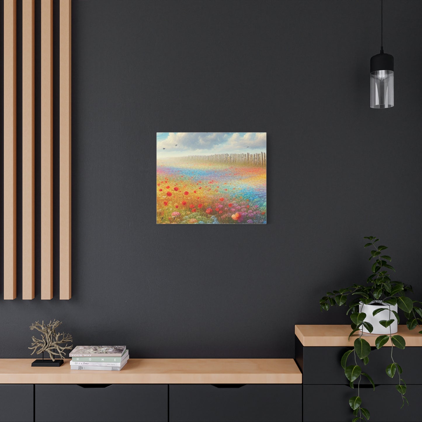 Vibrant Flower Field Canvas Wall Art