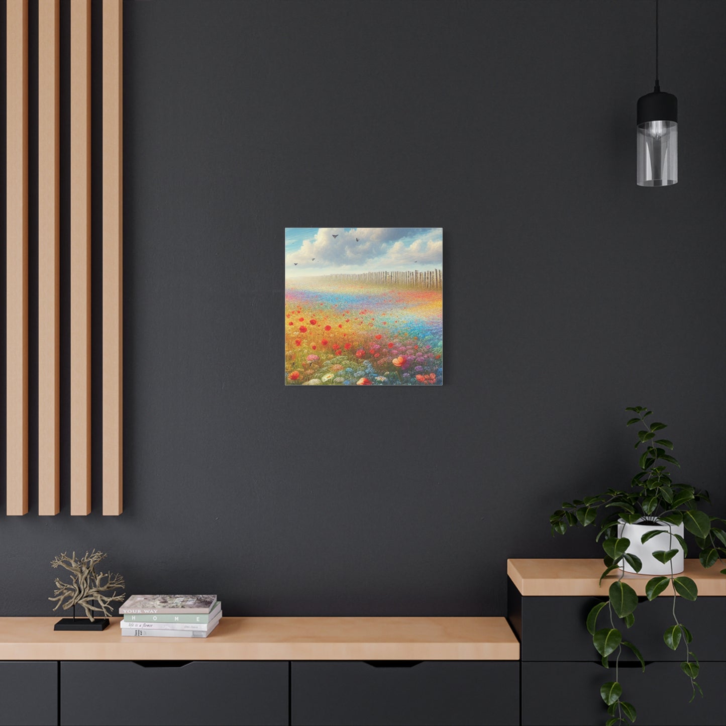 Vibrant Flower Field Canvas Wall Art