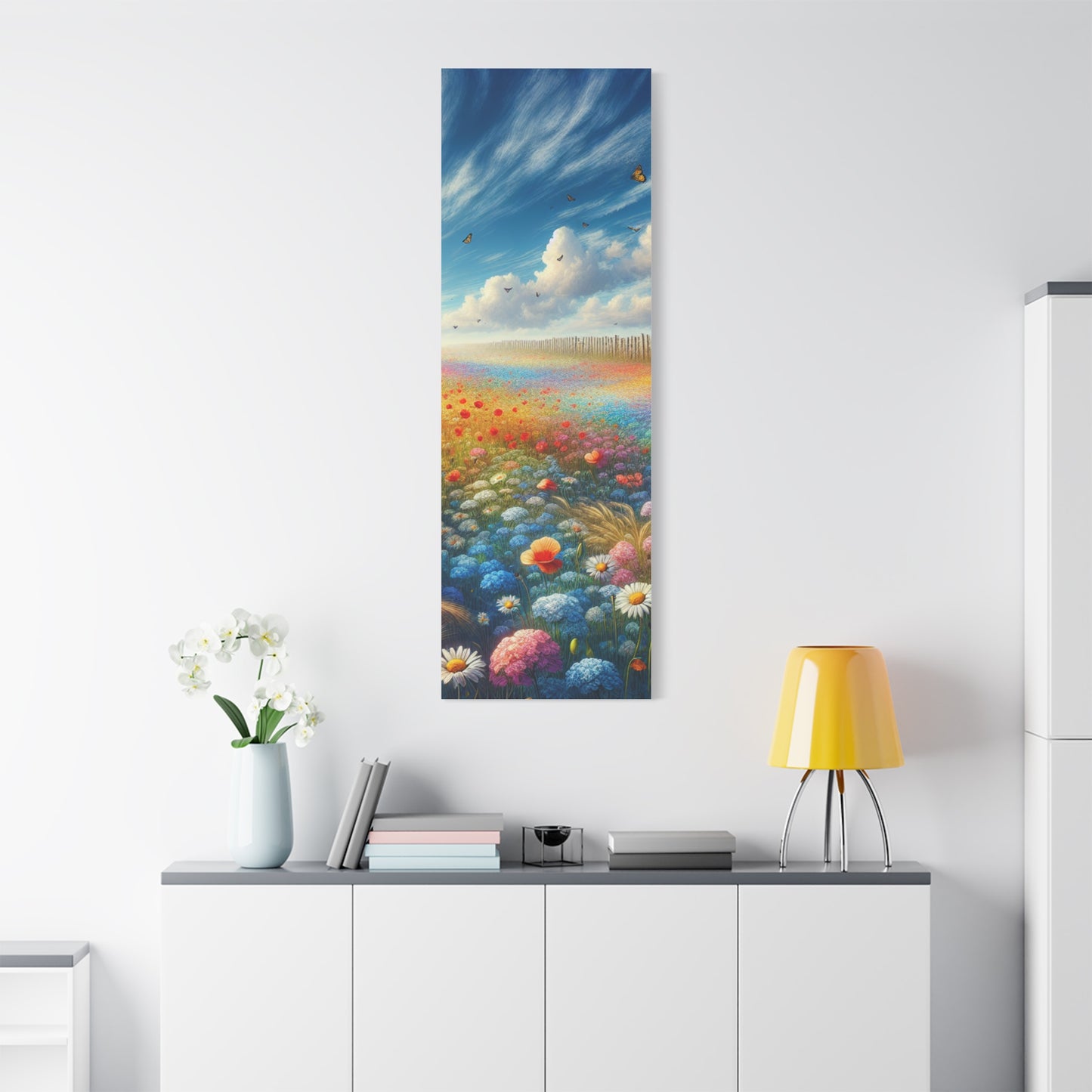 Vibrant Flower Field Canvas Wall Art
