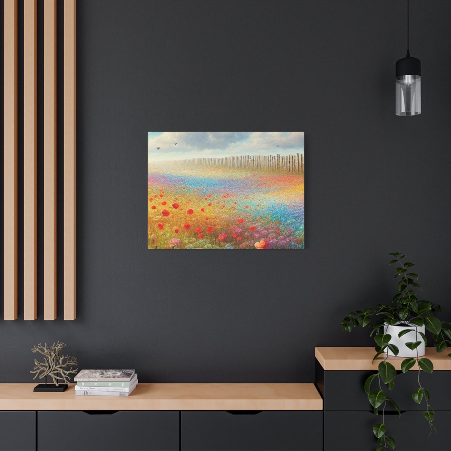 Vibrant Flower Field Canvas Wall Art