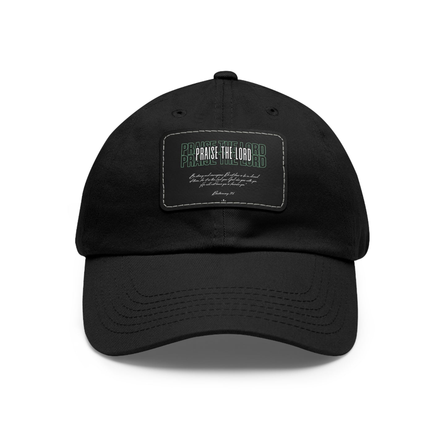 Copy of Faith-Inspired Dad Hat with Leather Patch | Stylish Black Cap for Everyday Wear