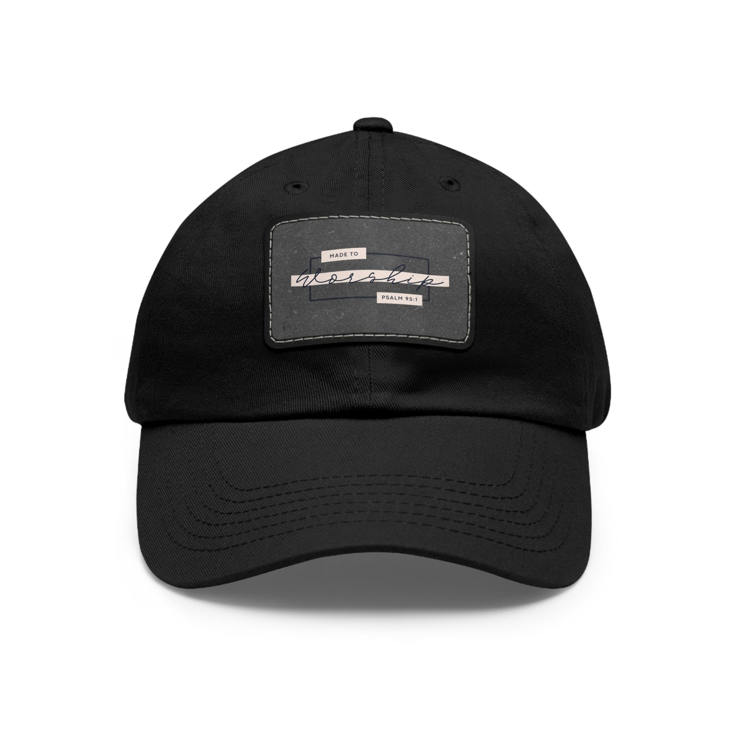Copy of Faith-Inspired Dad Hat with Leather Patch | Stylish Black Cap for Everyday Wear