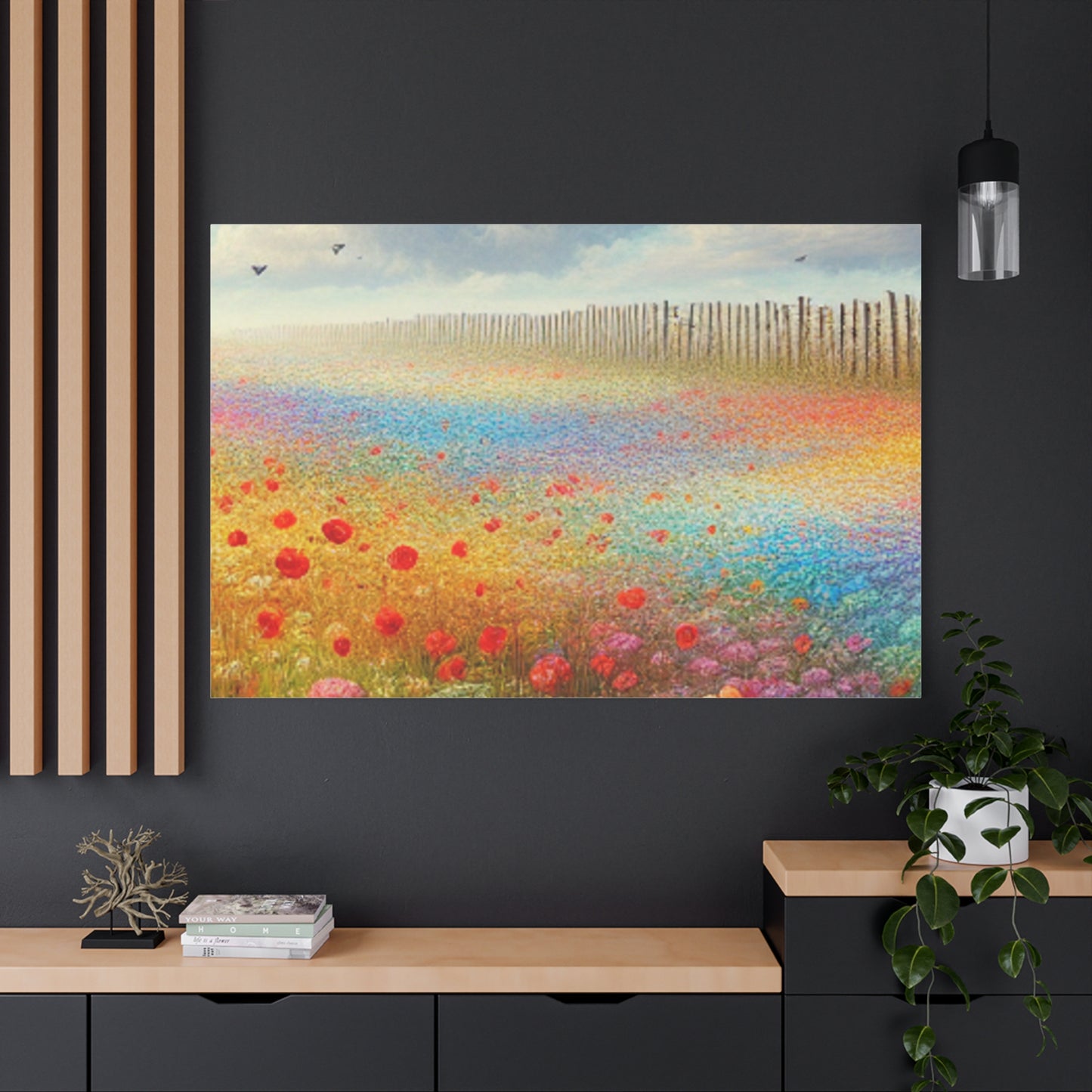 Vibrant Flower Field Canvas Wall Art
