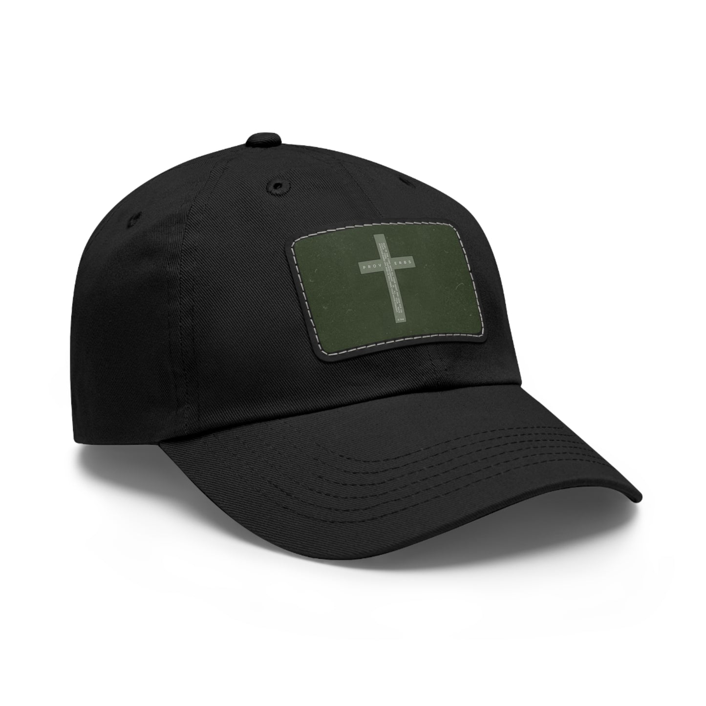 Copy of Faith-Inspired Dad Hat with Leather Patch | Stylish Black Cap for Everyday Wear