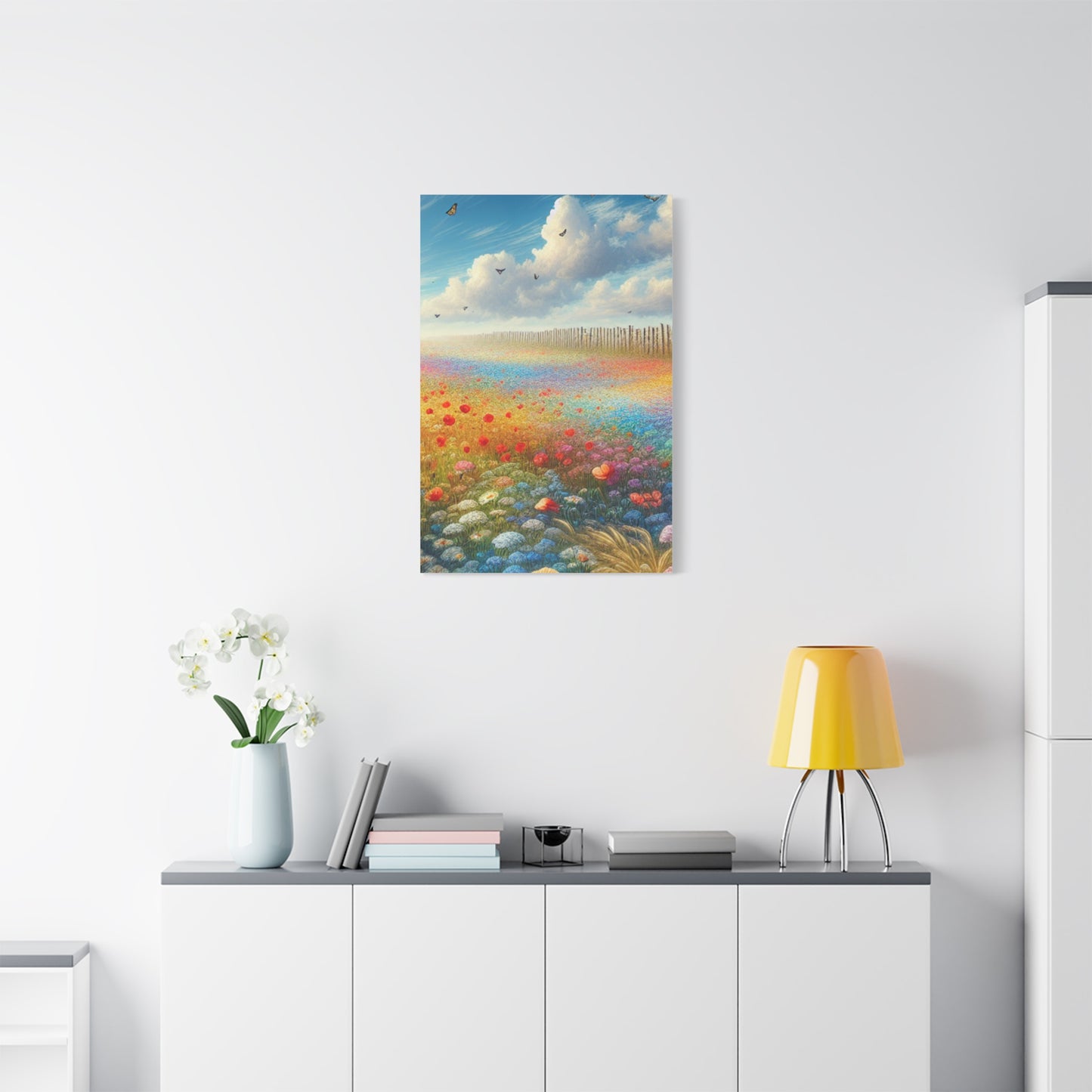 Vibrant Flower Field Canvas Wall Art