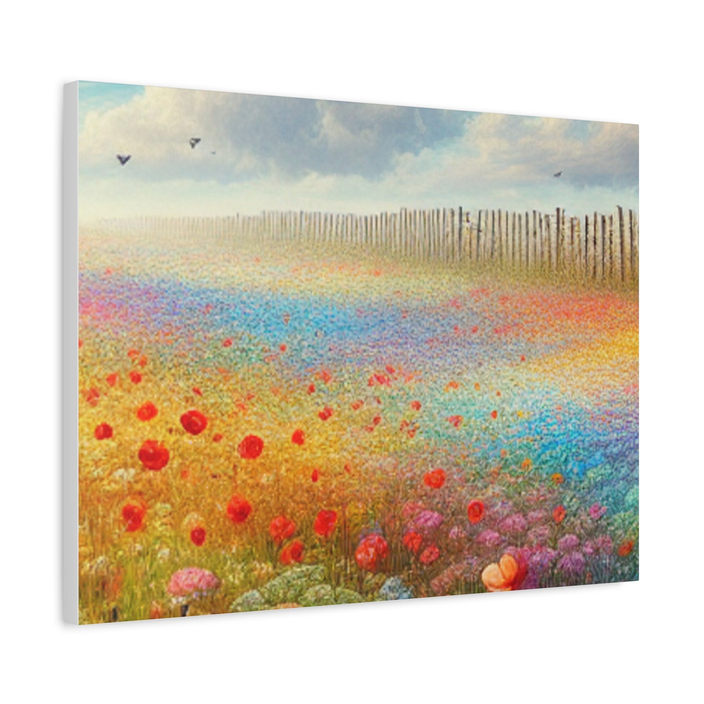 Vibrant Flower Field Canvas Wall Art