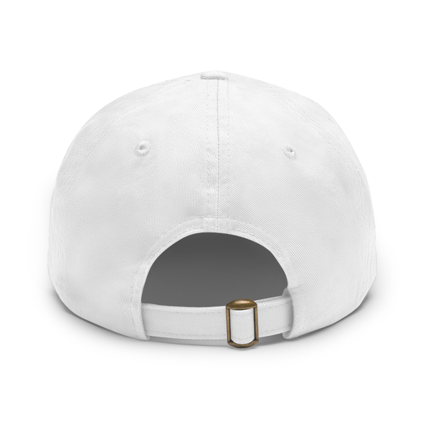 Faith-Inspired Dad Hat with Leather Patch | Stylish Black Cap for Everyday Wear