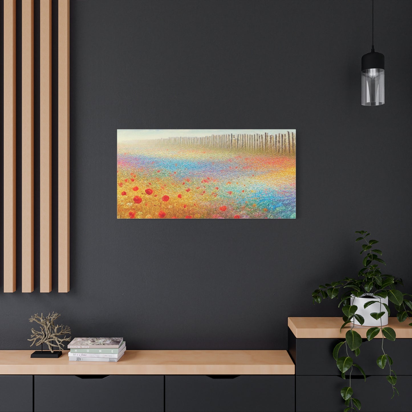 Vibrant Flower Field Canvas Wall Art