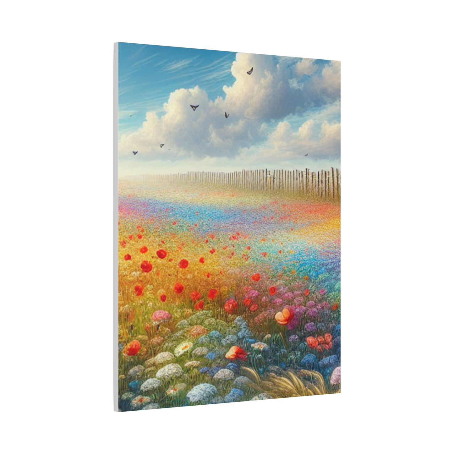 Vibrant Flower Field Canvas Wall Art