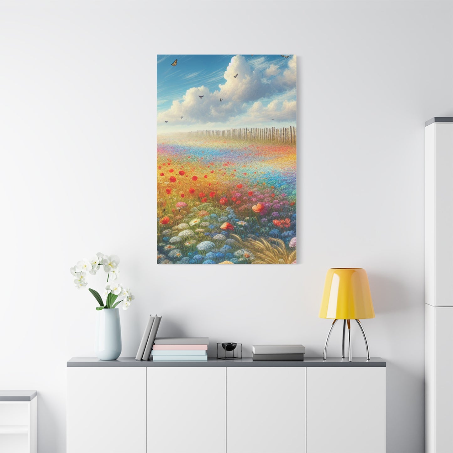 Vibrant Flower Field Canvas Wall Art