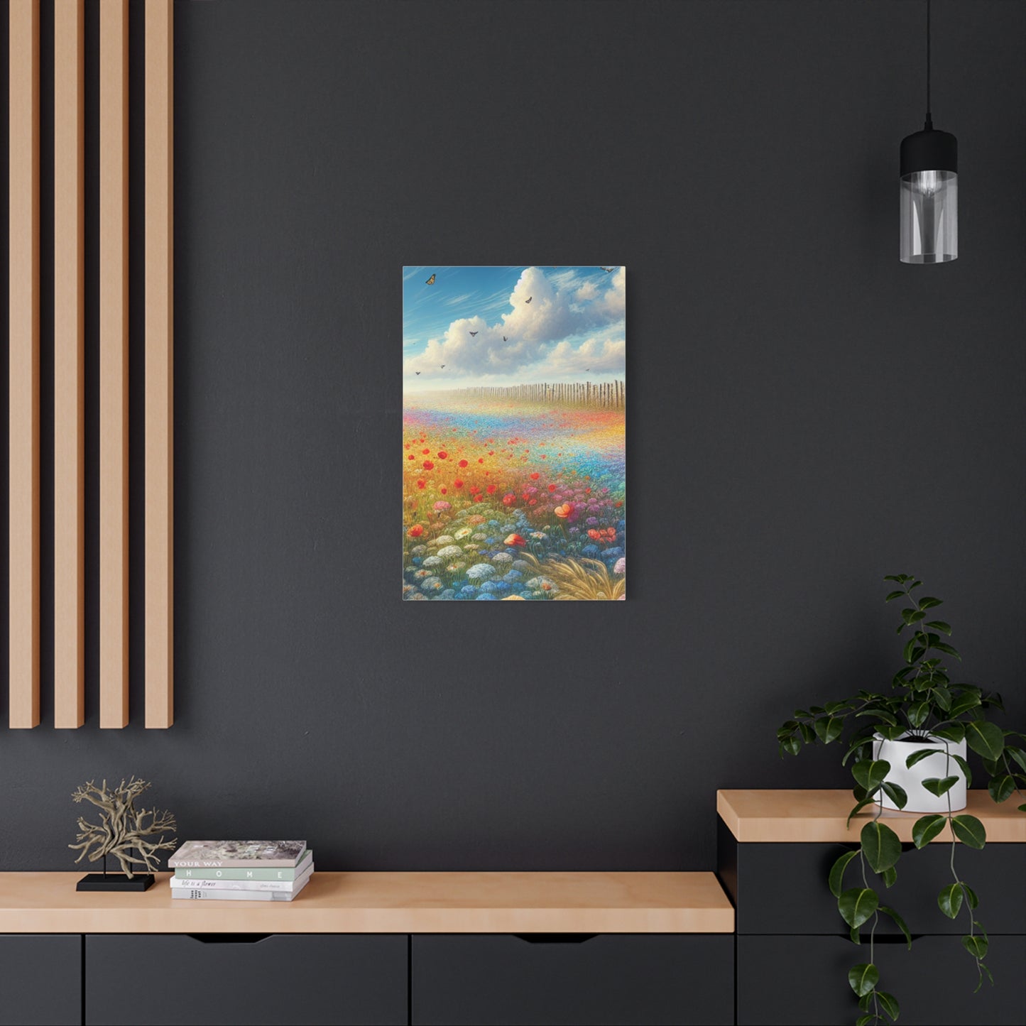 Vibrant Flower Field Canvas Wall Art
