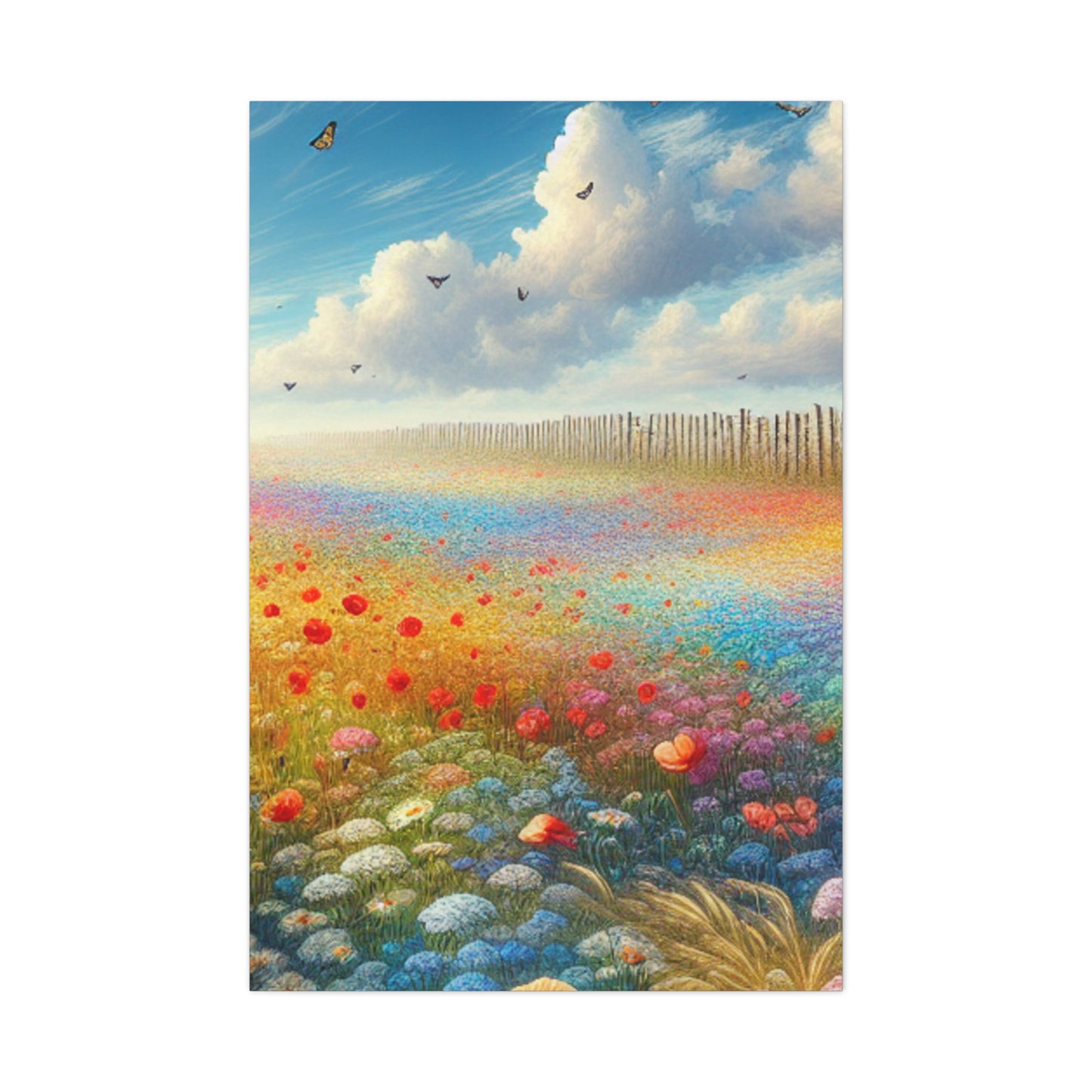 Vibrant Flower Field Canvas Wall Art