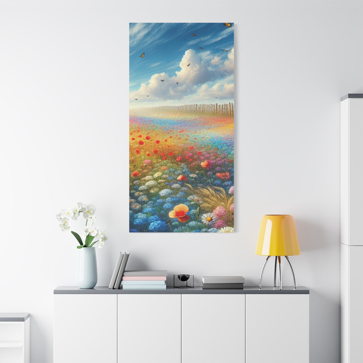 Vibrant Flower Field Canvas Wall Art