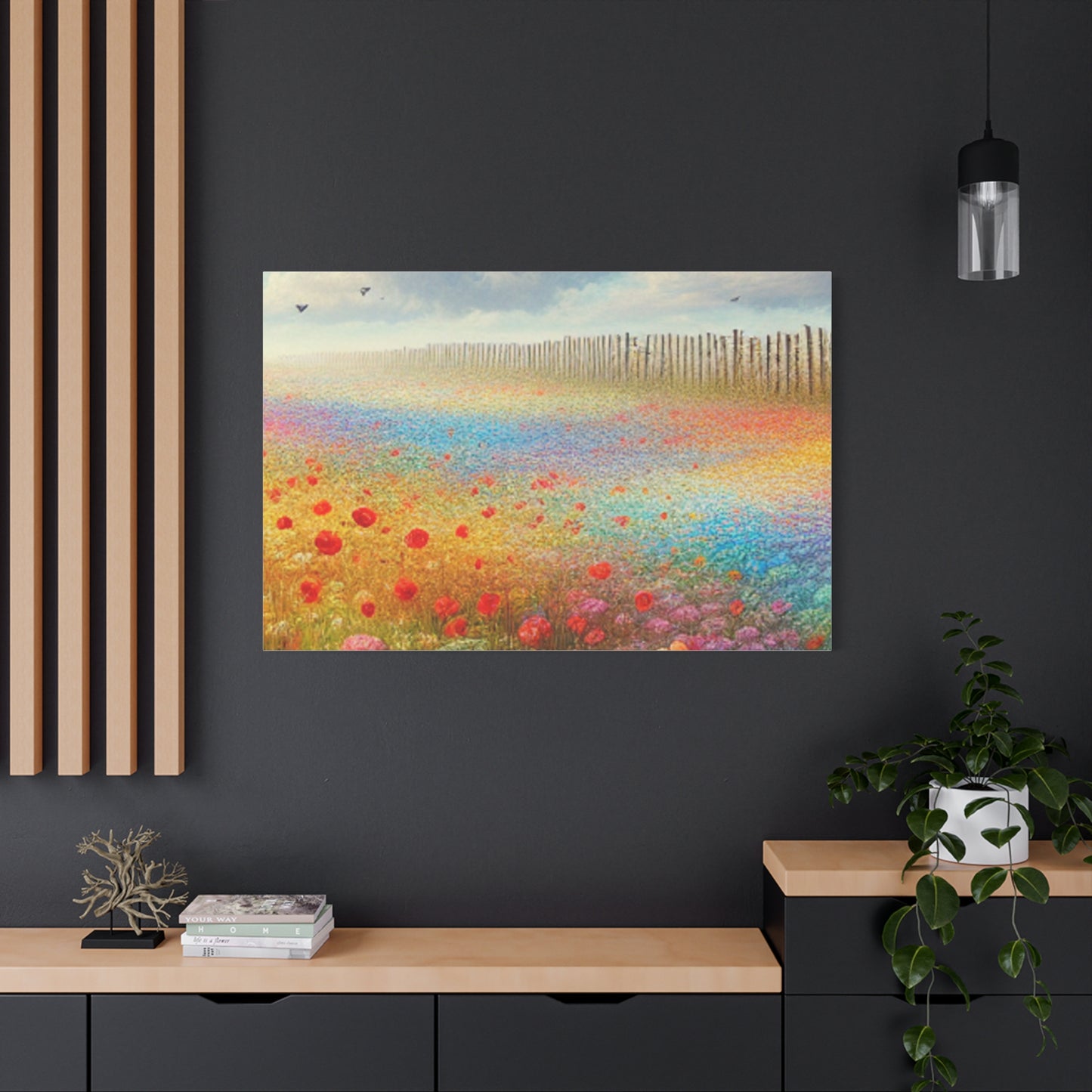 Vibrant Flower Field Canvas Wall Art